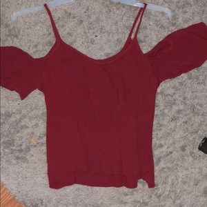 Red off the shoulder top